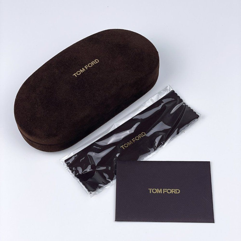 NEW Tom Ford TF5658 008 Shiny Gunmetal Aviator Unisex Eyeglasses - Picture 10 of 13